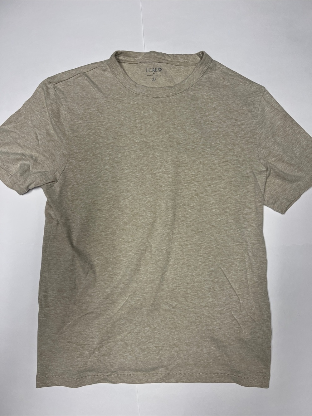 J. Crew Men’s Short-Sleeve Crewneck Tee in Light Taupe